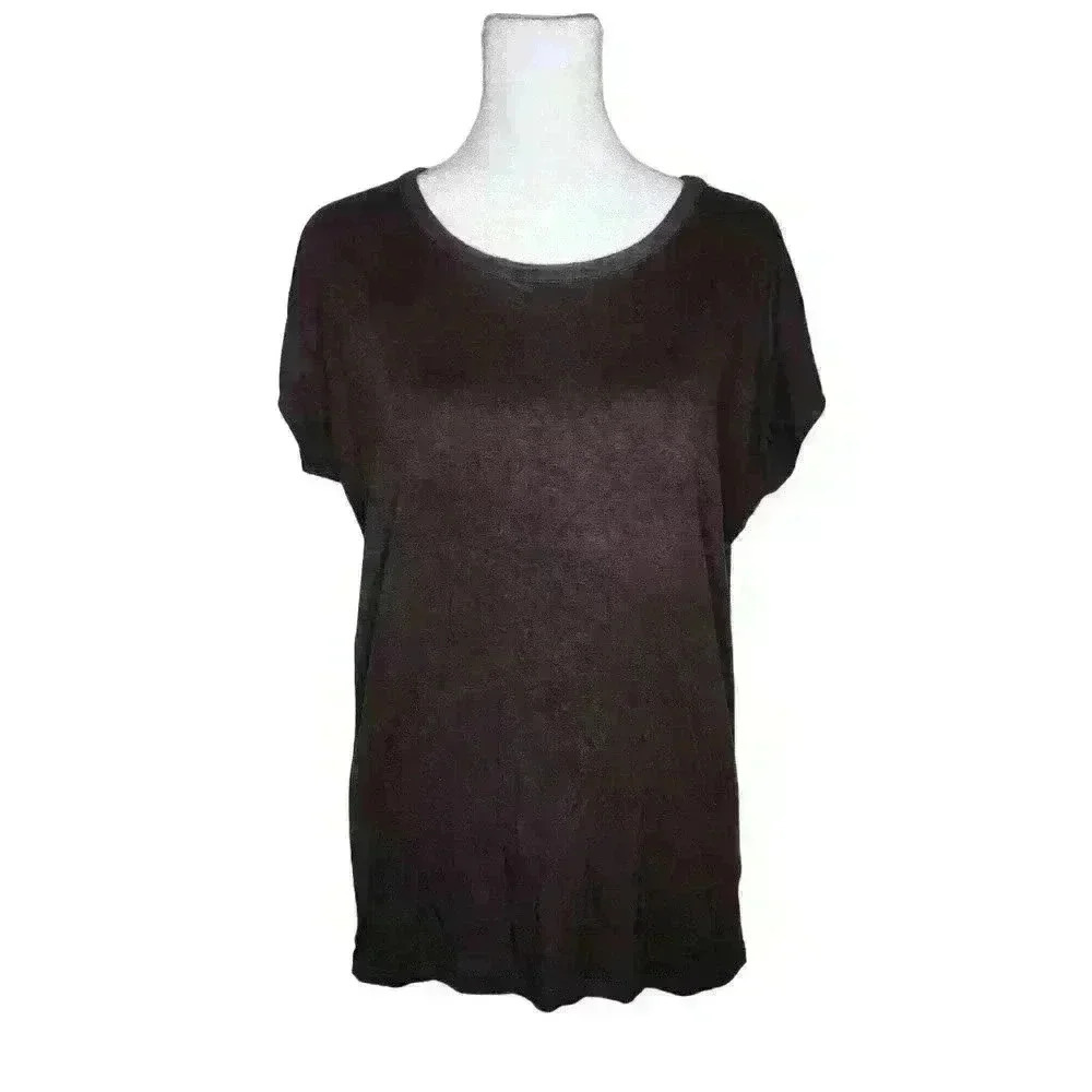 Michael Michael Kors women's brown stretchy cap sleeve t-shirt size medium